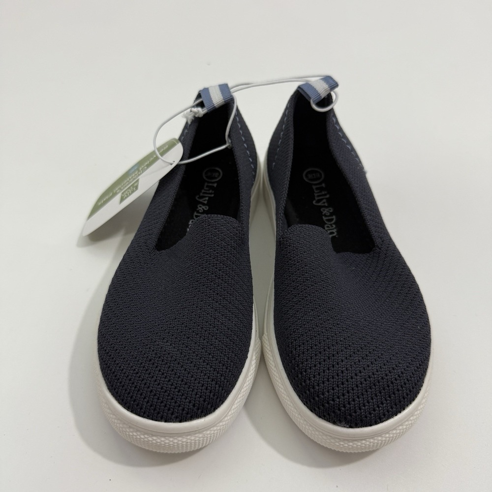 NEW Lily & Dan Toddler Recycled Material Flats Slip-On Sneakers Blue Size 9/10 - Picture 6 of 12